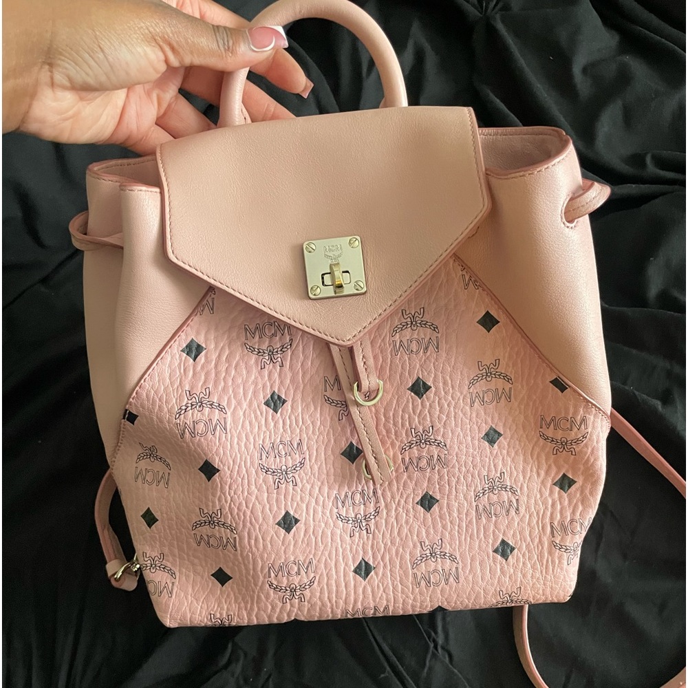 MCM pink backpack/purse